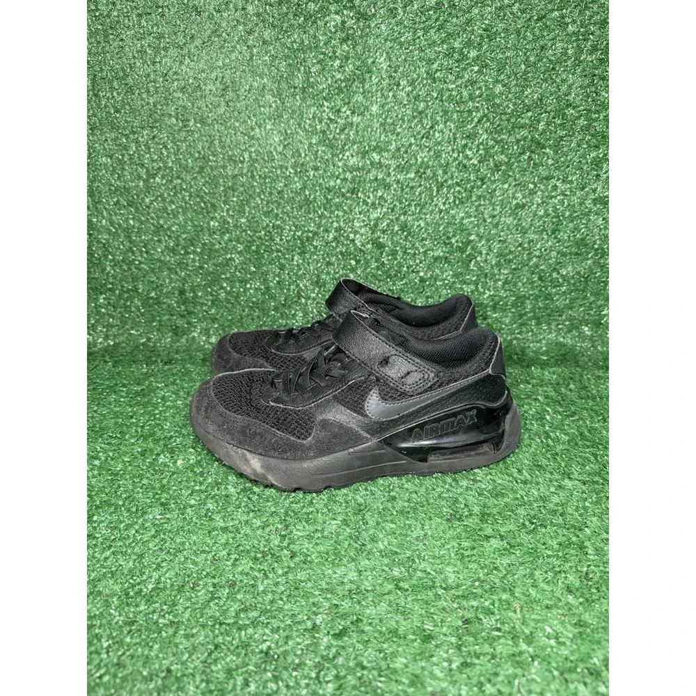 Nike Air Max‎ System Kids Size 3Y Black Walking Shoes Comfort Running Sneakers